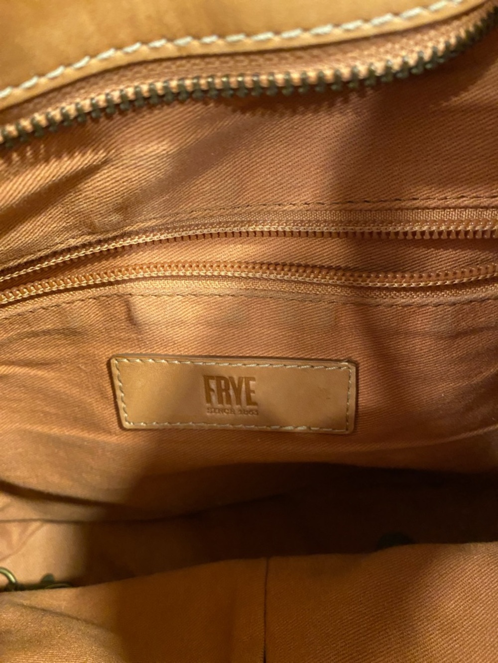 Frye Saddle Leather Shoulder Bag in Cognac - Picture 2 of 5